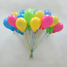 Связка из гелиевых воздушных шаров 12 дюймов (35см) 25 штук любого цвета